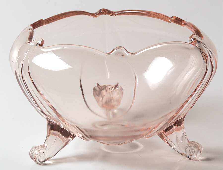 Petal Pink 4" 3-Toed Rose Bowl by Lancaster-1