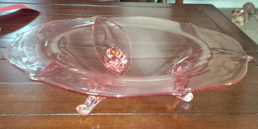 Petal Pink 11" 3-Toed Footed Bowl by Lancaster-1