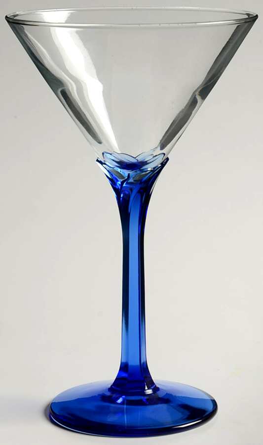 Domaine Blue Martini Glass by Libbey Glass Company-1