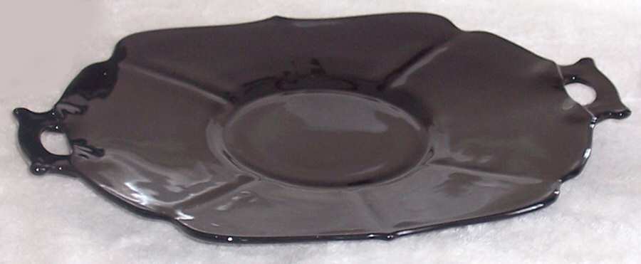 Hazen Black Handled Cake Plate by Imperial Glass-Ohio-1