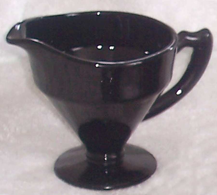 Hazen Black Creamer by Imperial Glass-Ohio-1