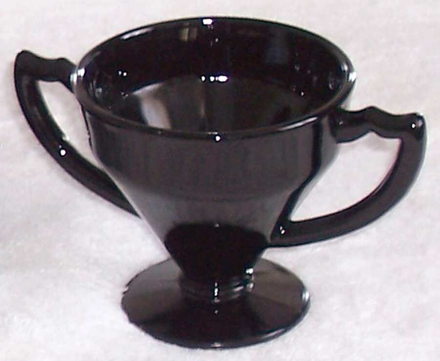 Hazen Black Open Sugar by Imperial Glass-Ohio-1