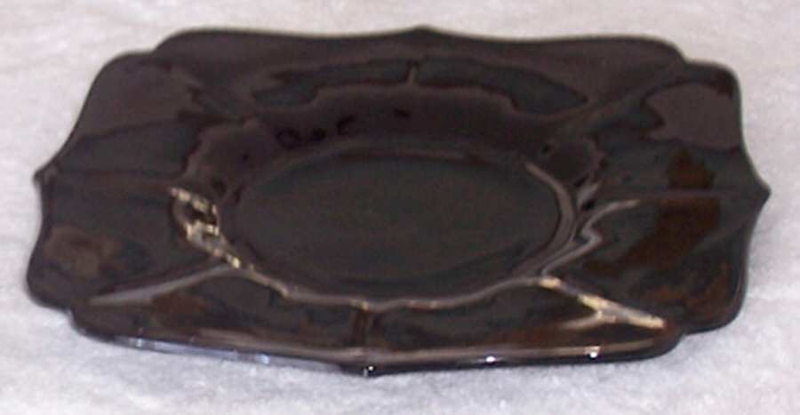 Hazen Black 7" Salad Plate by Imperial Glass-Ohio-1
