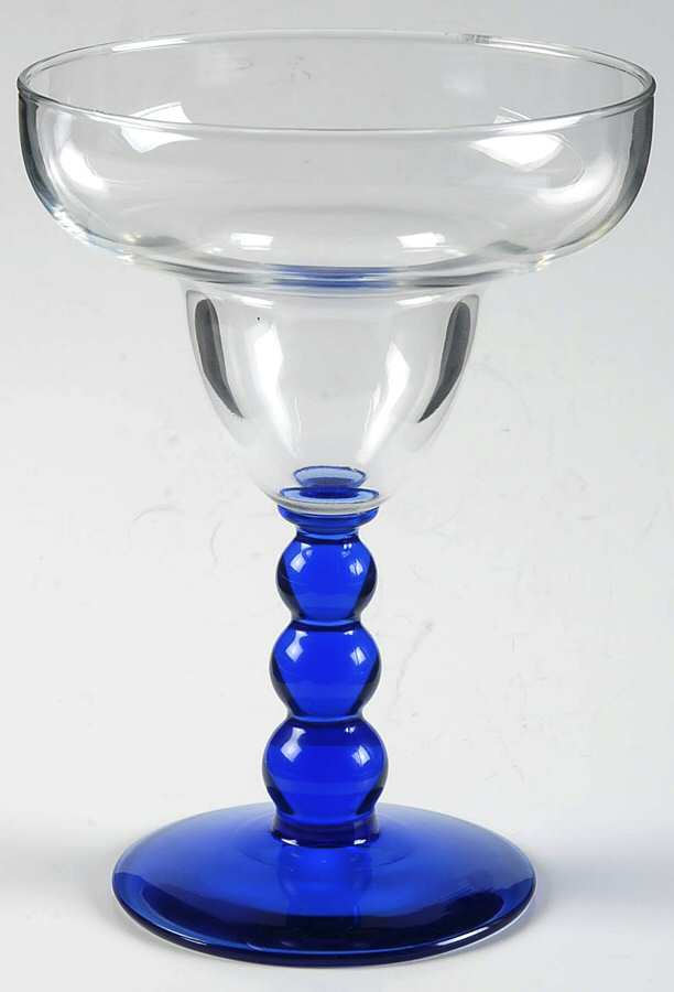 Metropolis Blue (Mediterranean) Margarita Glass by Libbey Glass Company-1