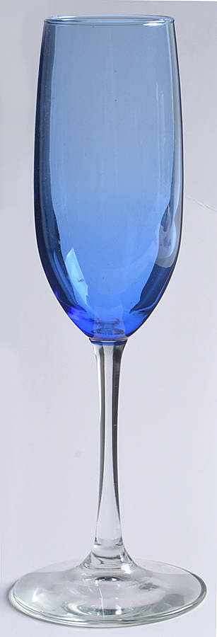 Vina Blue Fluted Champagne by Libbey Glass Company-1