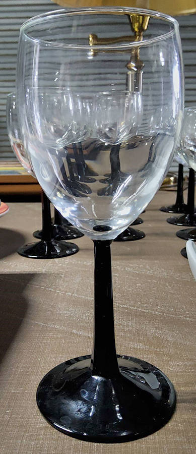 Napa Country Black Stem White Wine by Libbey Glass Company-1