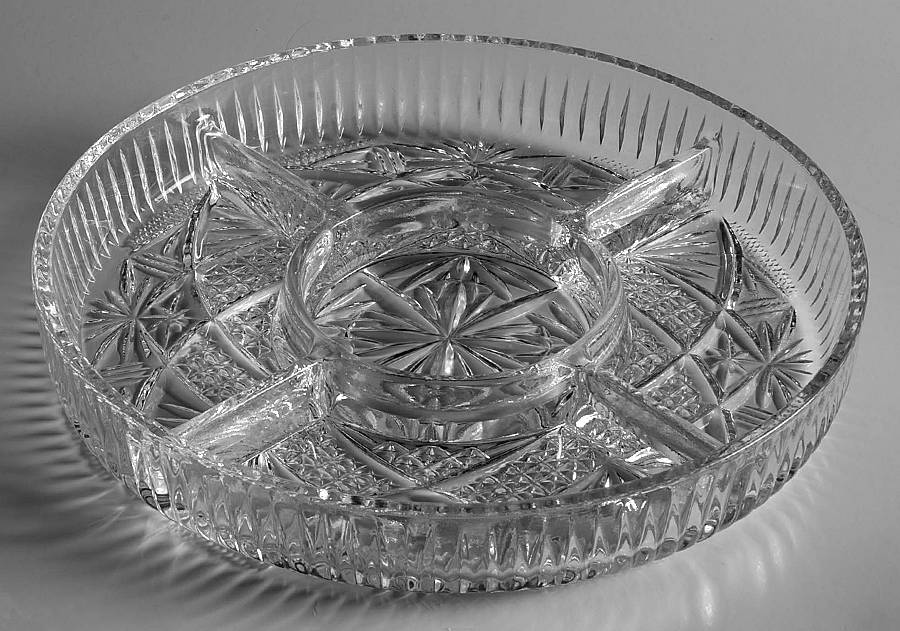 Clarion 9" Round 5 Part Relish by Libbey Glass Company-1