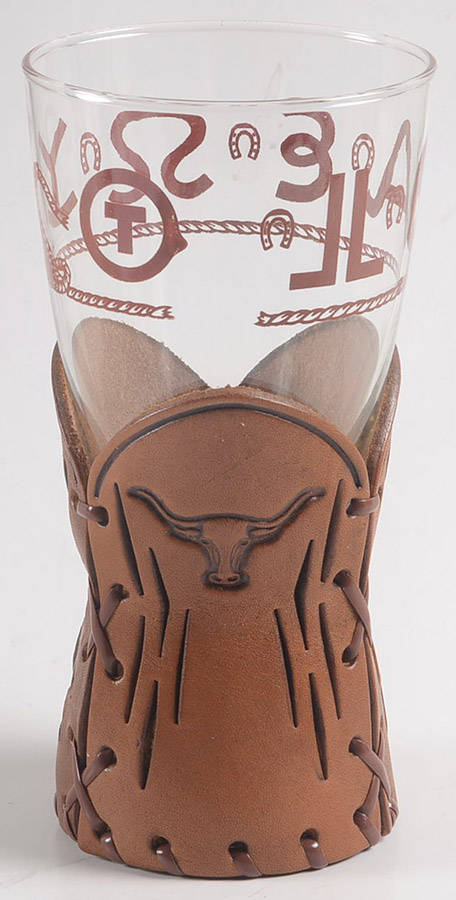 LRS63 10 Oz Tumbler with Leather Holder by Libbey Glass Company-1