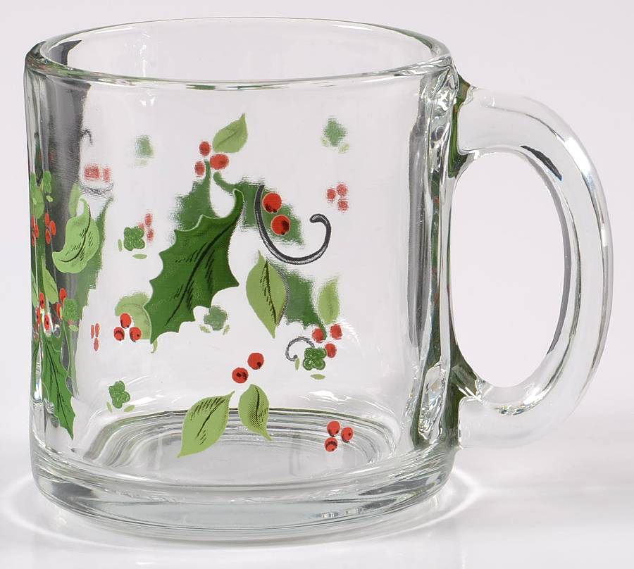 Holiday Holly Mug by Libbey Glass Company-1