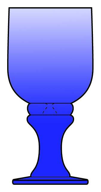 Parkside Blue Water Goblet by Libbey Glass Company-1