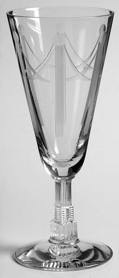 Cut 1034 Water Goblet by Libbey Glass Company-1