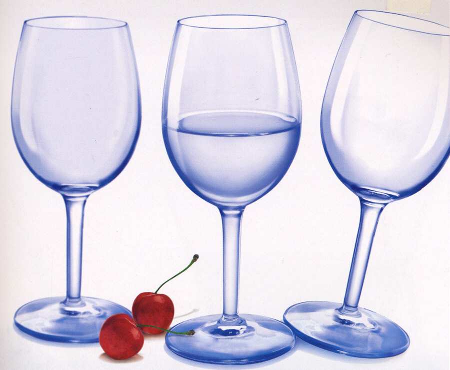 Classic Blue Water Goblet by Luigi Bormioli-1