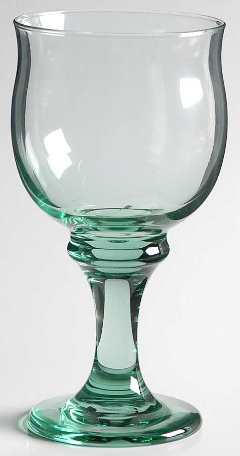 Clarion Spanish Green Water Goblet by Libbey Glass Company-1