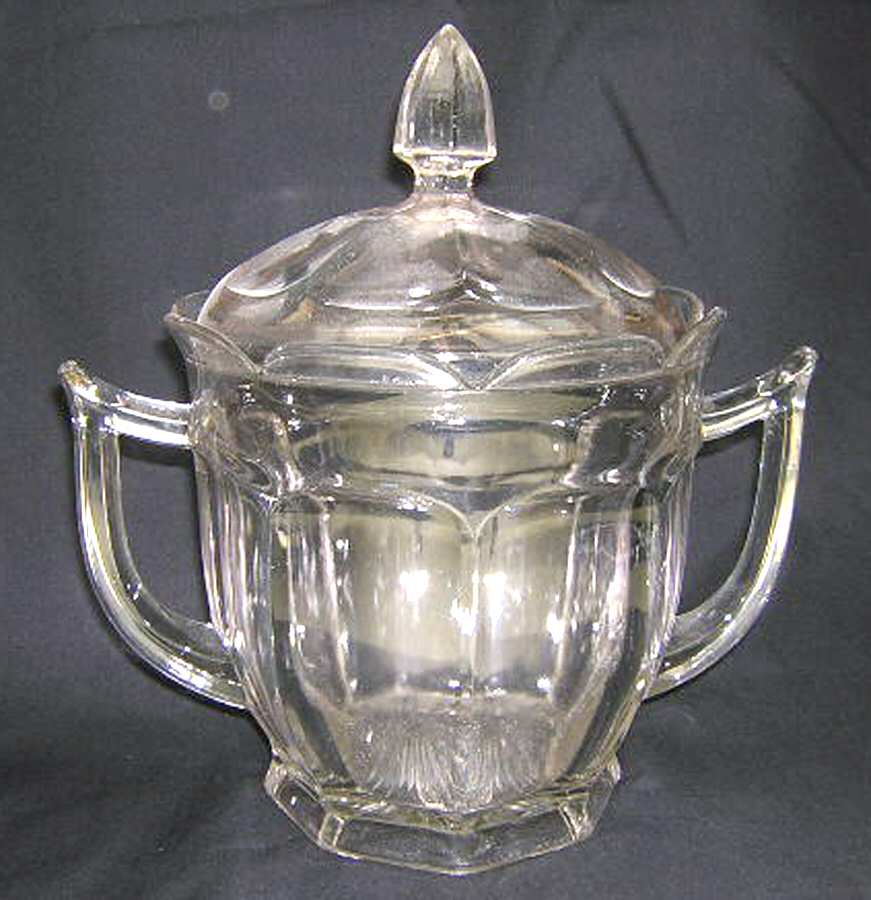 450 Clear Sugar Bowl & Lid by Lancaster-1