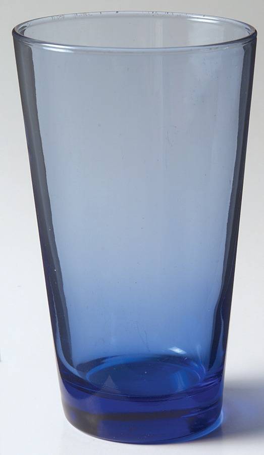 Flare Blue (Mediterranean) 17 Oz Flat Tumbler by Libbey Glass Company-1