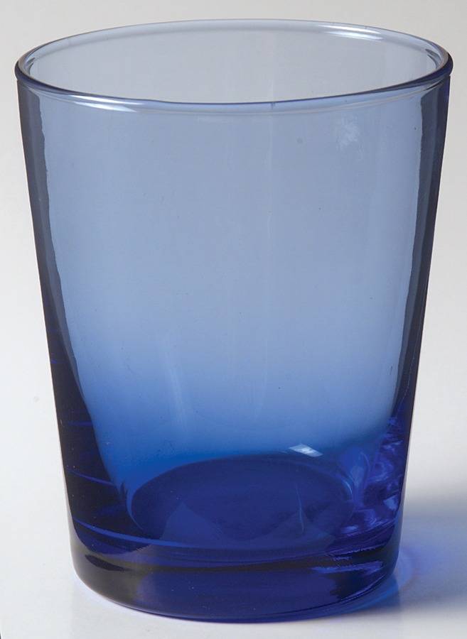 Flare Blue (Mediterranean) 14 Oz Flat Tumbler by Libbey Glass Company-1