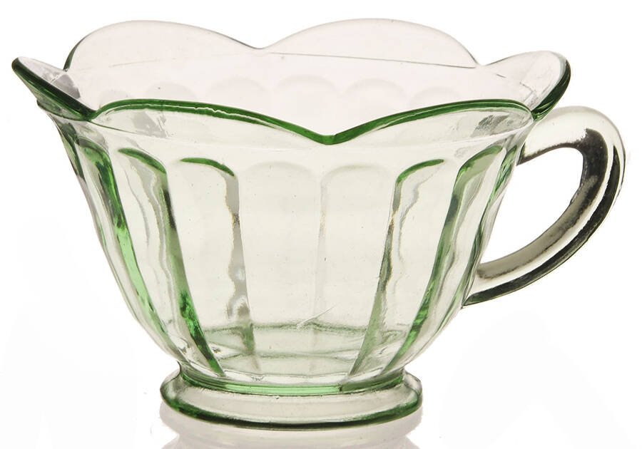 Bamboo Optic Scalloped Green Cup Only by Liberty Works-1
