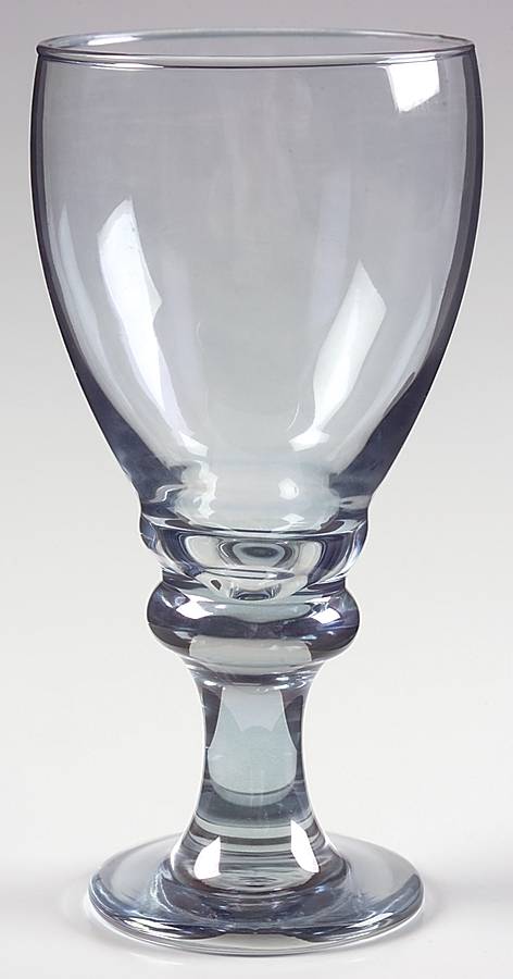 Splash-Blue Irisescent Water Goblet by Libbey Glass Company-1