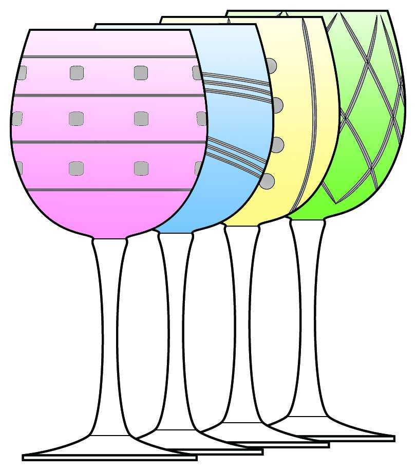 Allegro Colored Ballon Goblet by Laura Glass Crystal-1
