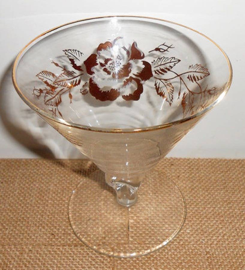 Golden Rose Champagne/Tall Sherbet by Libbey Glass Company-1