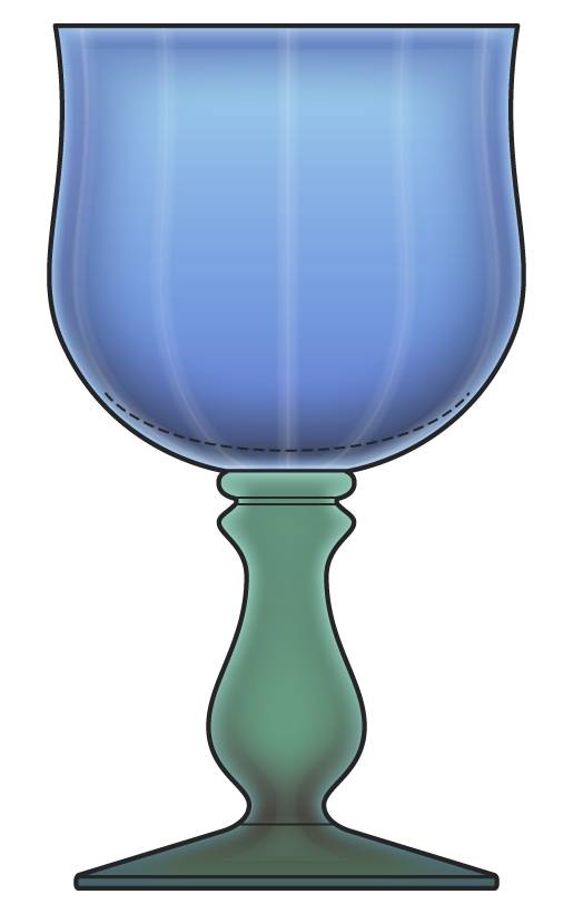 Venise Blue Green Wine Glass by Laure Japy-1