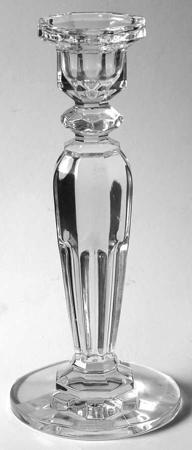Antique 6" Single Light Candlestick by Ralph Lauren Crystal-1