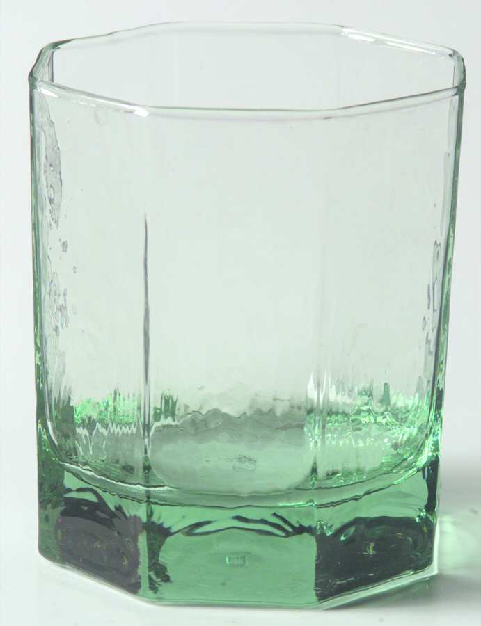 Facets Green Old Fashioned by Libbey Glass Company-1