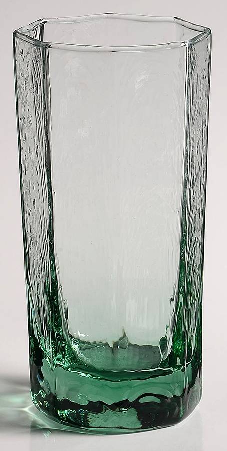 Facets Green Highball Glass by Libbey Glass Company-1