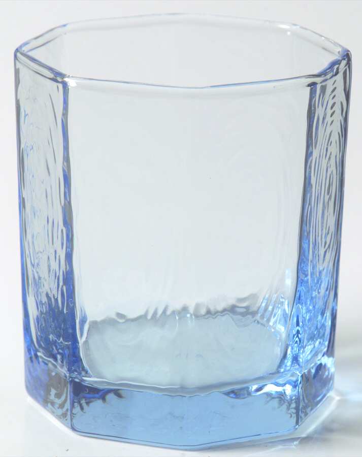 Facets Light Blue Old Fashioned by Libbey Glass Company-1