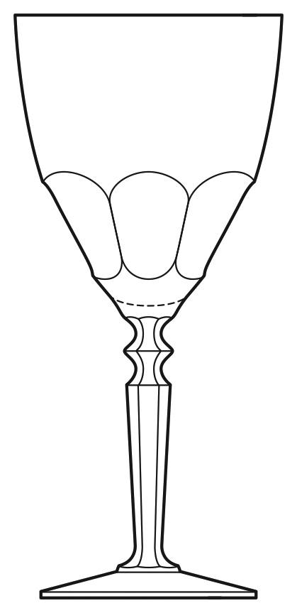 Sybil Water Goblet by Lamaison-1