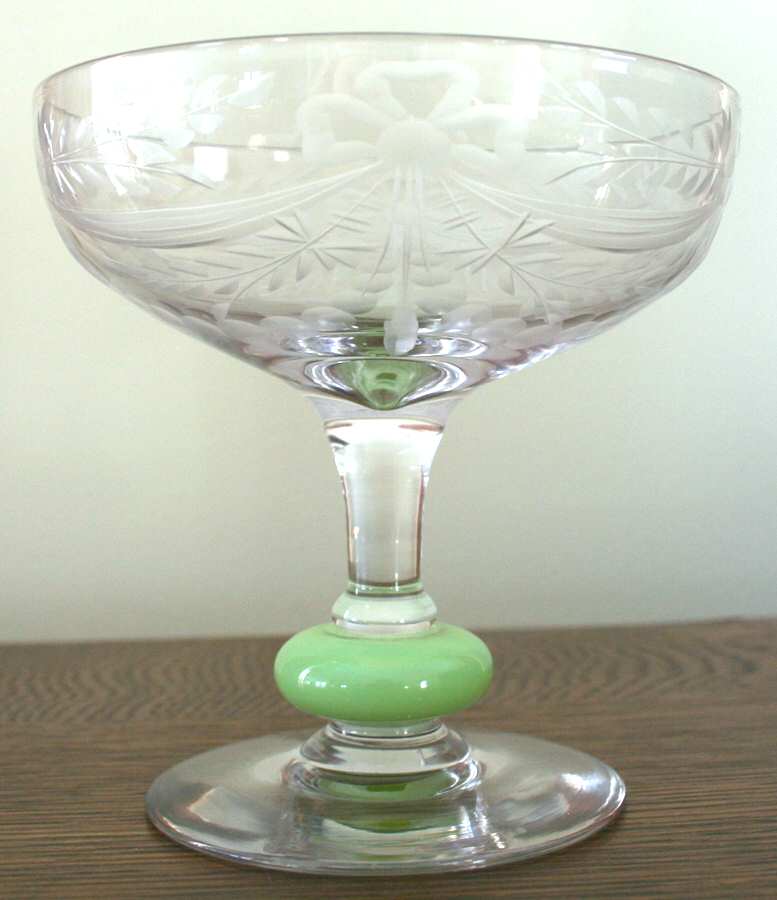 Empire Jade Green Low Sherbet by Libbey Glass Company-1