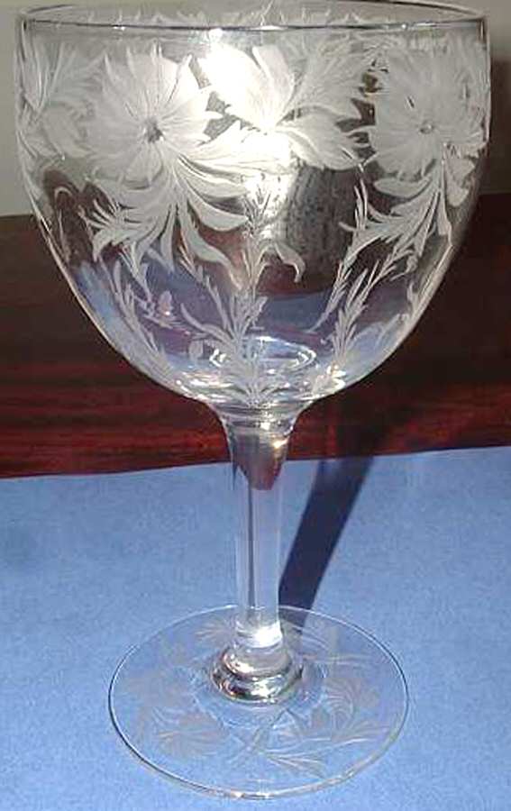 0160 (Engraved) Water Goblet by Libbey Glass Company-1
