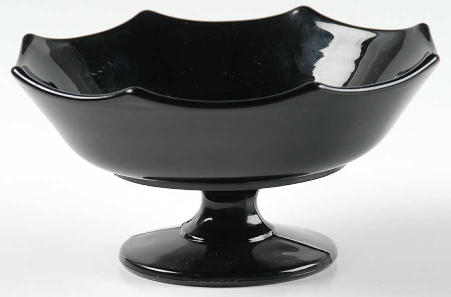 Octagon Black (Line 600) Round Compote (Height X Width) by Lancaster-1
