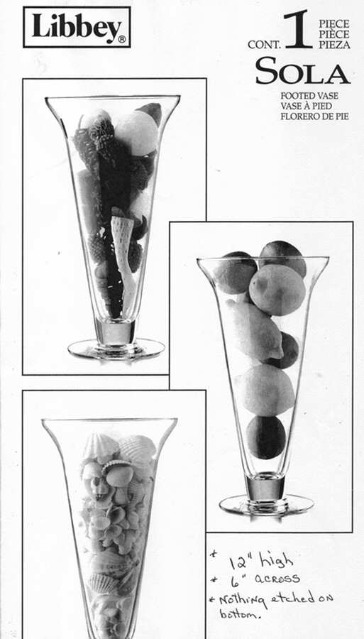 Sola 12" Footed Vase by Libbey Glass Company-1