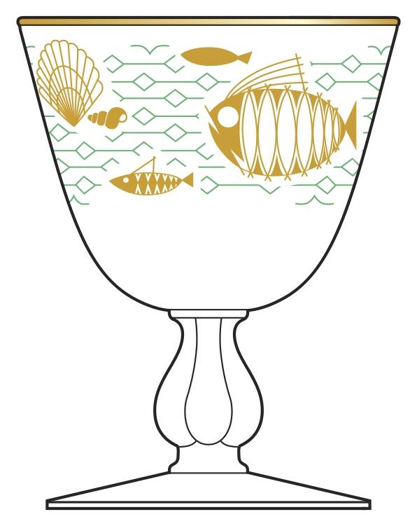 Marine Life Liquor Cocktail by Libbey Glass Company-1