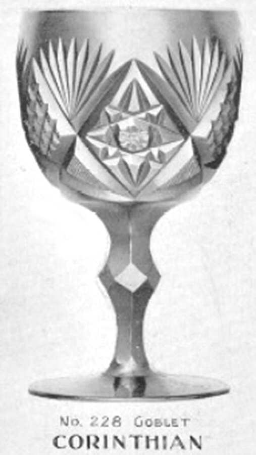 Corinthian Water Goblet by Libbey Glass Company-1