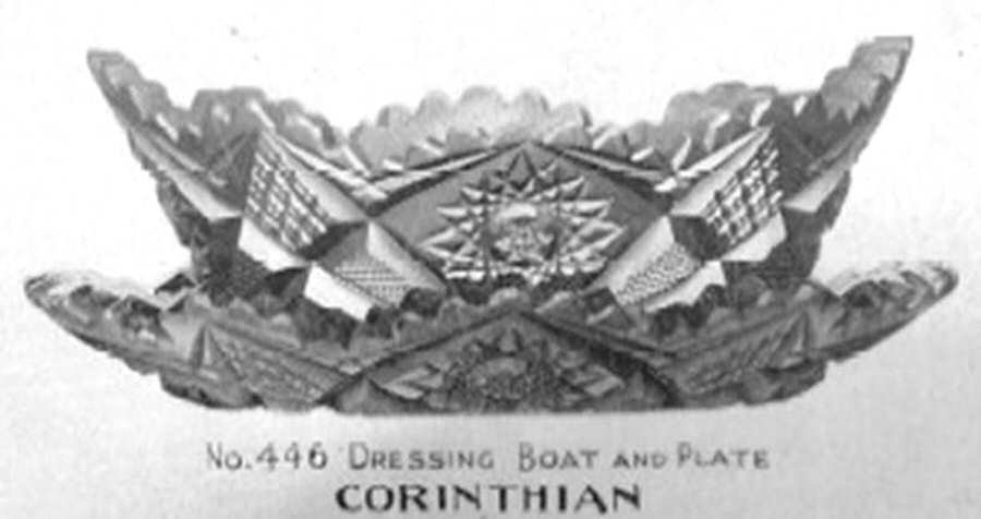 Corinthian Sauce Boat with Underplate by Libbey Glass Company-1