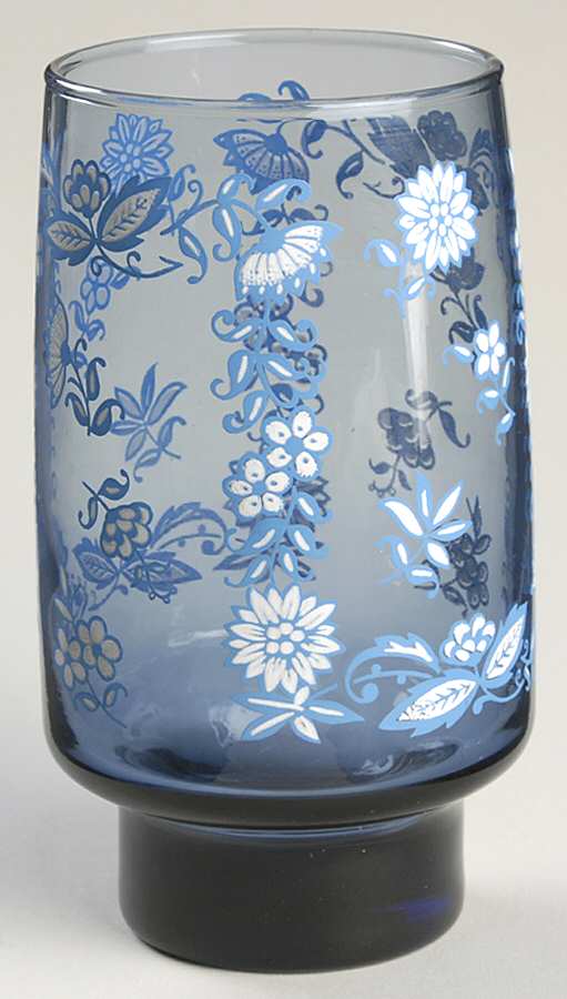 Blue Onion 16 Oz Flat Tumbler by Libbey Glass Company-1