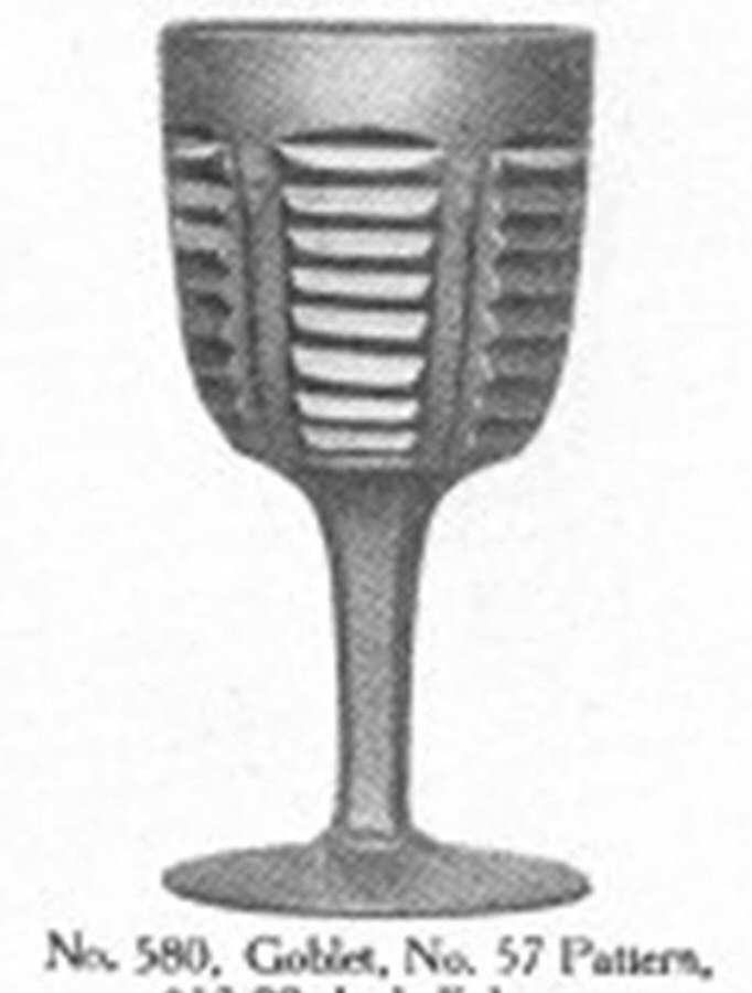 Cut 57 Water Goblet by Libbey Glass Company-1