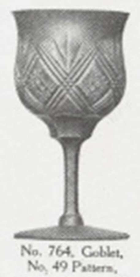 Cut 49 Water Goblet by Libbey Glass Company-1