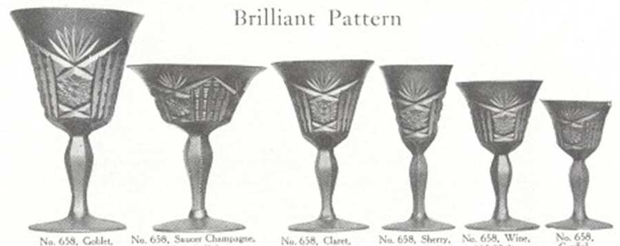 Brilliant Water Goblet by Libbey Glass Company-1
