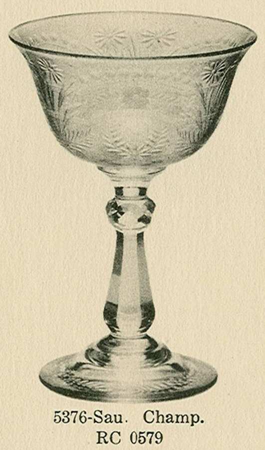 Cut 0579 (Line #5300) Champagne/Tall Sherbet by Libbey Glass Company-1