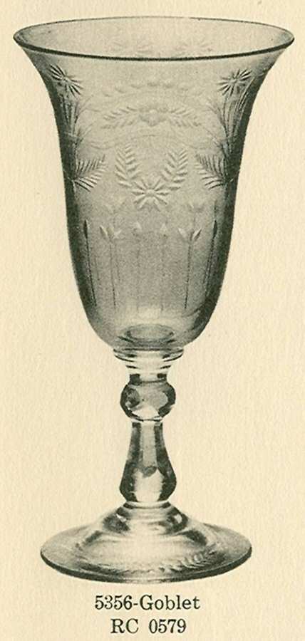 Cut 0579 (Line #5300) Water Goblet by Libbey Glass Company-1