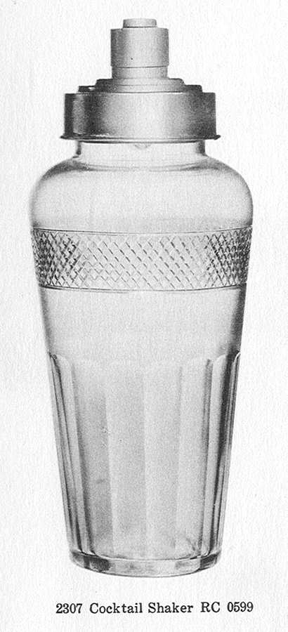 Cut 0599 Cocktail Shaker & Lid by Libbey Glass Company-1
