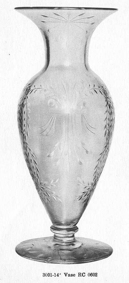 Cut 0602 14" Footed Vase by Libbey Glass Company-1
