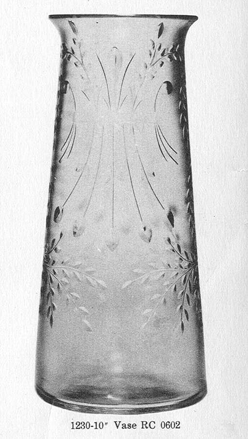 Cut 0602 10" Flower Vase by Libbey Glass Company-1