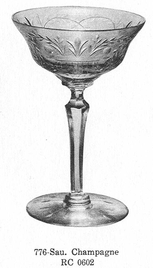 Cut 0602 Champagne/Tall Sherbet by Libbey Glass Company-1