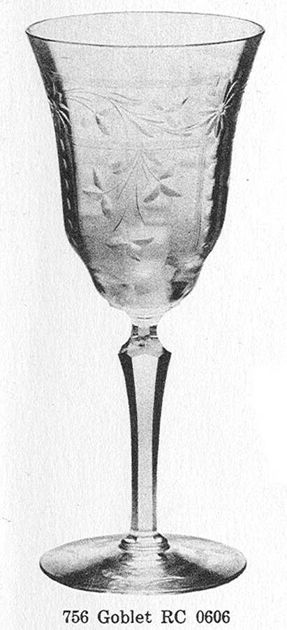 Cut 0606 Water Goblet by Libbey Glass Company-1