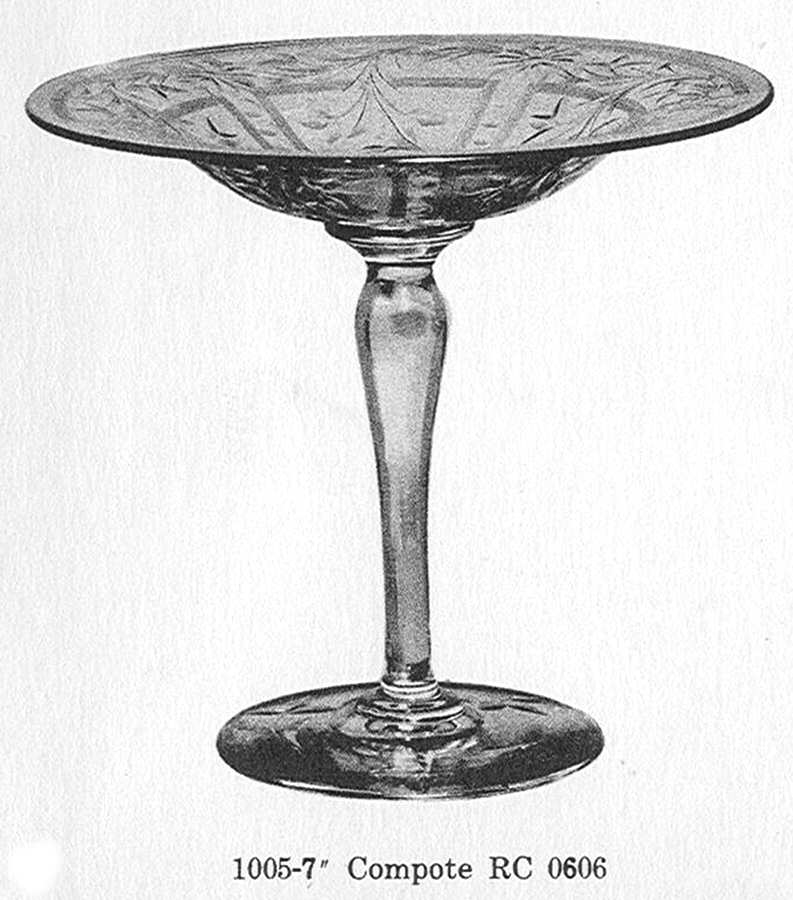 Cut 0606 Compote by Libbey Glass Company-1