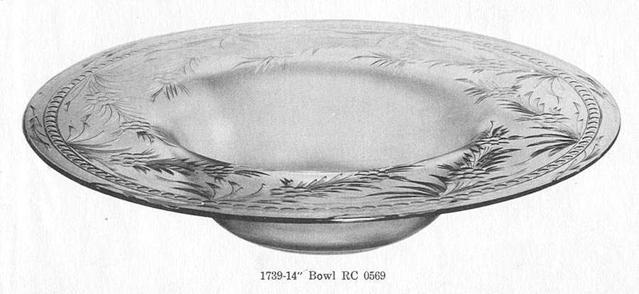 Cut 0569 14" Flared Bowl by Libbey Glass Company-1